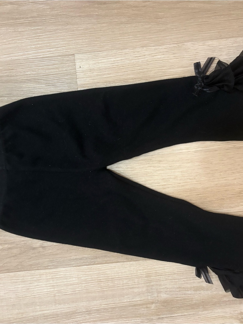 Black Kids Leggings with Ties